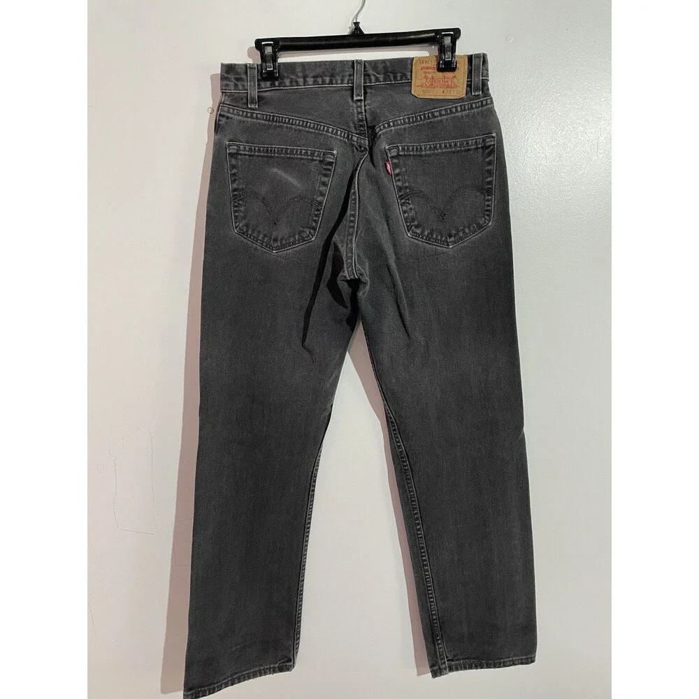 Vtg Levis 505‎ Jeans Mens 32x32* Black Regular Fit Straight Y2K Denim Grunge USA